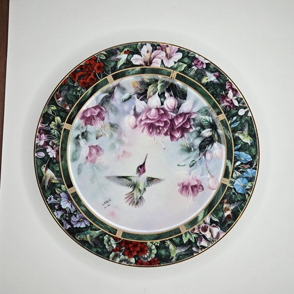 Floral Hummingbird Dinner Plate - Picture 3 of 8